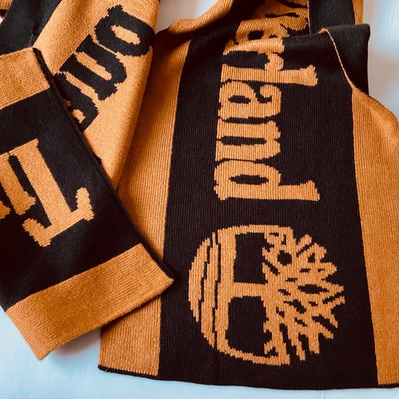 TIMBERLAND Men's Jacquard Scarf & Beanie/Hat Gift Set NIB - Picture 6 of 6